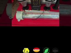 Lampu Fluorescent T8 Liner Anti-Korosi Baja Tahan Karat GRP Tahan Ledakan Tabung Tunggal