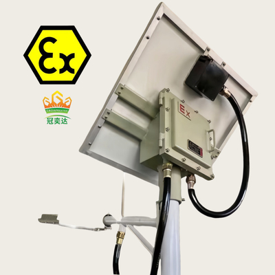 Lampu jalan surya tahan ledakan Atex IECEx Disetujui WF2 IP66 100 Watt 140lm