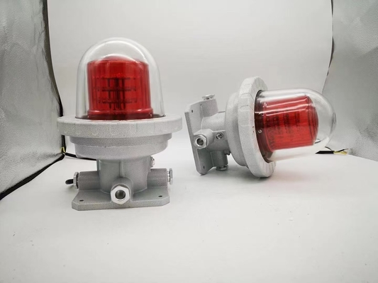 Berkualitas tinggi Merah/Transparent 5-40w Ledakan Proof Aviation Obstruction Light Pesawat Peringatan untuk Area Berbahaya