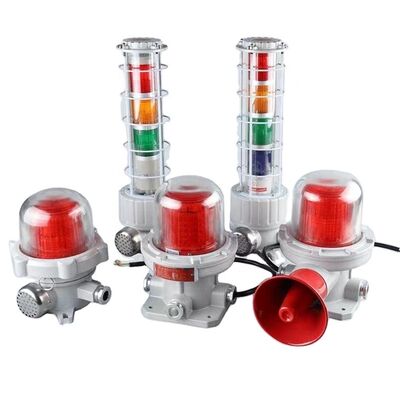 Lampu Halangan Tahan Ledakan Lampu Alarm Tahan Ledakan Merah Kuning Biru Kap Lampu Internal untuk Industri Kilang