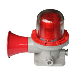Aluminium Alloy Shell Proof Explosion Alarm Audible dan Visual Dengan Sumber Led Cocok untuk Zona1,2 &amp; 21,22