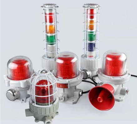 Airproof Explosion Proof Led Light Alarm Audible And Visual Alarm 5-40W 180DB dengan 150 kali/menit