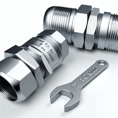 10-14mm Ex Proof Cable Gland dengan Single Wire Armor dan Smooth Surface CE ROHS ISO9001 Certified