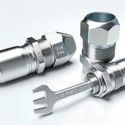 10-14mm Ex Proof Cable Gland dengan Single Wire Armor dan Smooth Surface CE ROHS ISO9001 Certified