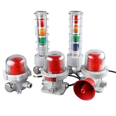 2.5Kg Lampu peringatan tahan ledakan dengan awal darurat cepat dan desibel untuk interior langit-langit