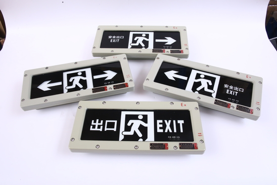 3W Wall Mount Explosion Proof LED Exit Sign Light AC/DC Aluminium Alloy 220V 24/36V