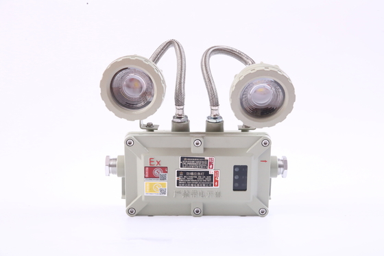 2*5w Ex Proof Aluminium Lampu darurat 65-85DB Alarm Decibel IP66