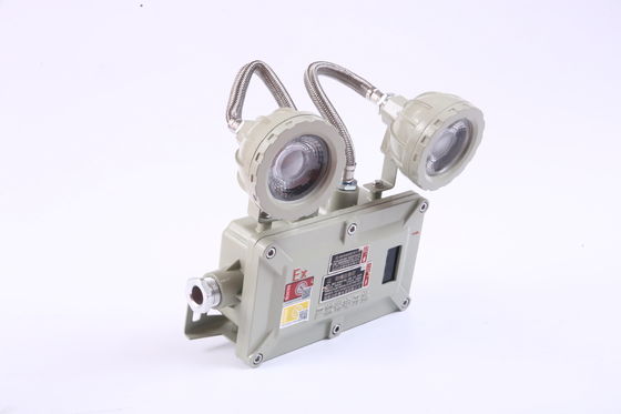IP66 Waterproof Explosion Proof LED Emergency Light Baterai NiCd dapat diisi ulang Light Grey Housing