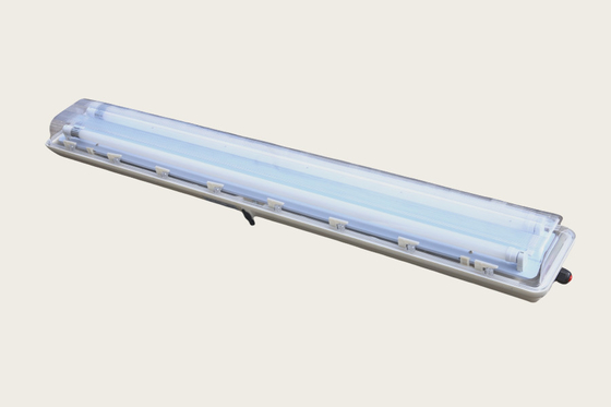 Ledakan Proof ATEX seluruh plastik ((GRP) lampu lampu fluoresen Lampu WF2 IP66 untuk Div 1 area berbahaya 36W