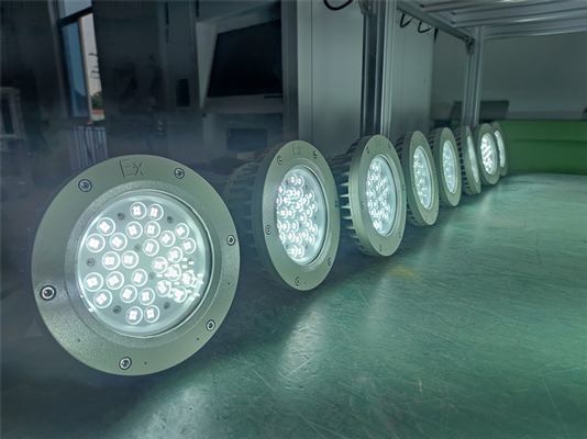 Ex Proof High bay Light 180lm/w ATEX Korosi tahan IP66 Led Lampu Langit-langit Luar 50W-250W