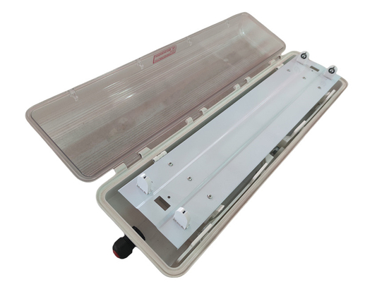 Lampu Fluoresen LED tahan api Ex d ATEX IECEx dinilai IP66 untuk Area Berbahaya 53W 100lm/w