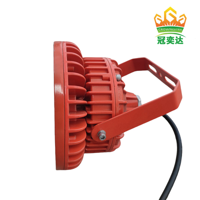Lampu Teluk LED tahan ledakan ATEX IP66 Aluminium Kelas Marinir untuk kapal di lepas pantai Minyak 175lm/watt 295V