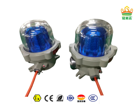 Zona 1 2 Alarm Proof Explosion Lampu cahaya suara visual ATEX IP66 WF2 OEM Tersedia 40Watt