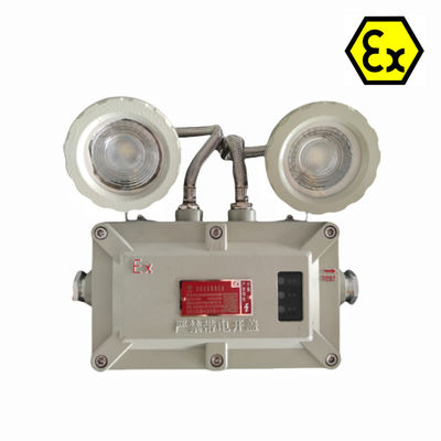 High-strength aluminum alloy material 2*3w IP66 WF2 Outdoor LED Explosion Proof Charging Emergency Light for Chemical plants and warehouses