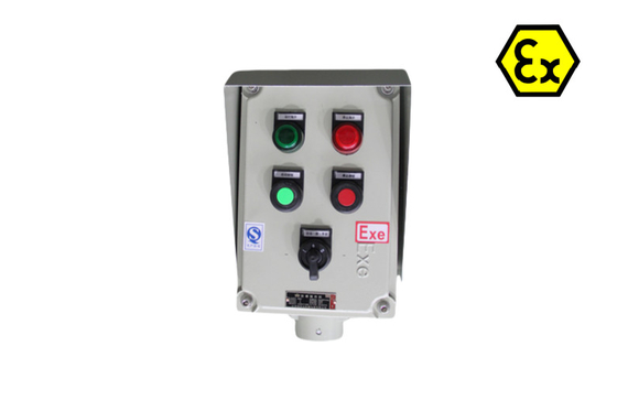 ATEX Keamanan Stasiun kontrol anti api Kotak kontrol listrik tahan api 220/380Vac G1/2&quot;,G3/4&quot;,G1,G1.1/4&quot;,G1.1/2&quot;,G2