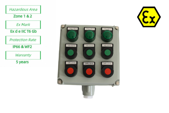 Panel kontrol industri untuk zona berbahaya1 Lampu tahan api 10A AC220v