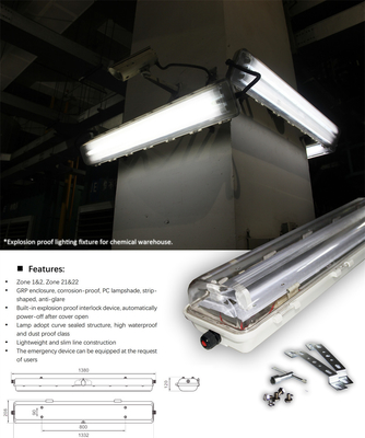 Lampu Tabung LED T5 T8 Tahan Api 36 Inci yang Dapat Diredupkan Hemat Energi 6000K Untuk Aplikasi Serbaguna
