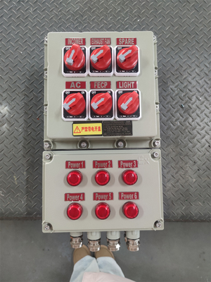 Panel kontrol tahan api yang dipasang di dinding Tegangan nominal yang dapat disesuaikan ATEX CNEX Sertifikasi ISO9001 Untuk Solusi Laut Minyak Gas