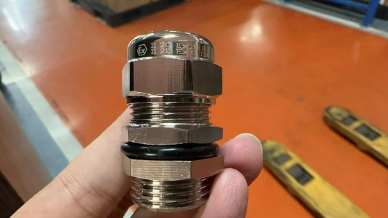 IP68 Silver Plated Metric ISO Brass Cable Gland untuk Diameter Kabel 6-12mm