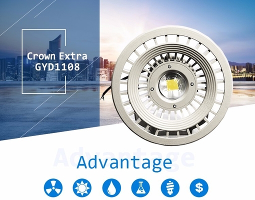 AC100-277V Input Voltage Explosion Proof LED High Bay Lights Aluminium Housing untuk Pencahayaan Gudang