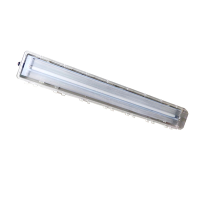 100lm/w Efisiensi Cahaya Lampu Fluoresen tahan ledakan 2*18w/2*36w Untuk lingkungan berbahaya