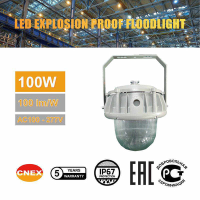 Pencahayaan Area Berbahaya Aluminium Alloy IP66 50-100W LED Efisiensi Tinggi