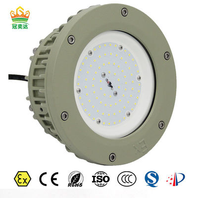 Ex IIC T6 IP66 anti pasir anti UV suhu lebar tahan ledakan lampu LED teluk tinggi untuk gudang berbahaya