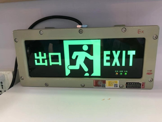 Lampu Tanda EXIT Tahan Ledakan Baja Tahan Karat ATEX dengan Cadangan 90 menit untuk Pembangkit Listrik Kelautan dan Lepas Pantai