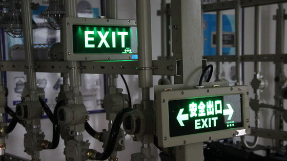 Penjualan Langsung Pabrik Atex Led Lampu Keluar SPBU Tahan Air Ip66 Industri Kimia Darurat Bukti Ledakan