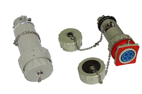 Tingkat Perlindungan IP66 Plug dan Soket Proof Ledakan Rated Current 63A Featuring Brass Coating Silver Core Cocok untuk Lingkungan Berbahaya