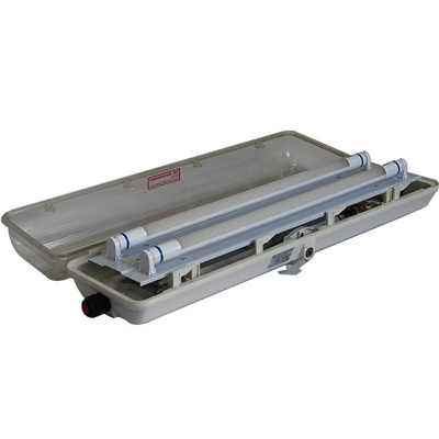 Lampu Fluorescent LED Tahan Ledakan Baja Tahan Karat IP66 Tabung T5 T8 Atex