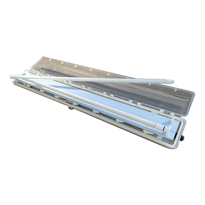 ATEx IP66 18w LED Lampu tabung tahan ledakan 2x18W 3x18W dampak kuat Lampu Fluoresen Plastik Penuh