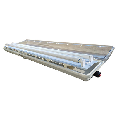 ATEx IP66 18w LED Lampu tabung tahan ledakan 2x18W 3x18W dampak kuat Lampu Fluoresen Plastik Penuh