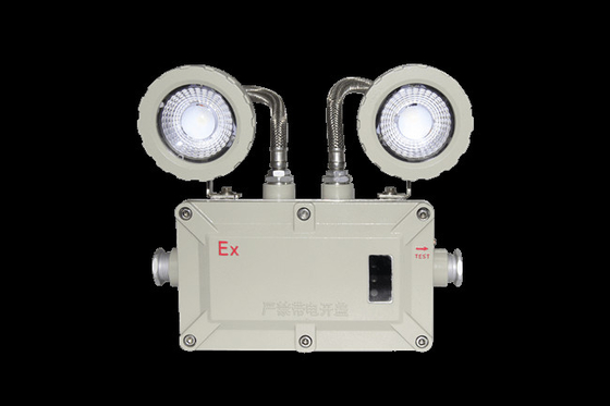 180 Mins dinding dipasang Aluminium Alloy Ledakan Proof Lampu darurat yang digunakan untuk Zona 1, 2 &amp; Zona 21, 22