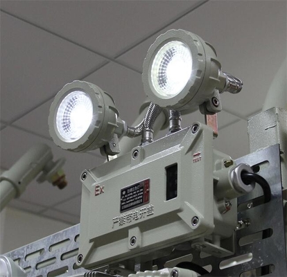 2*4.5w darurat lampu depan ganda dinding dipasang ATEX led lampu tahan led led lampu darurat untuk tempat berbahaya