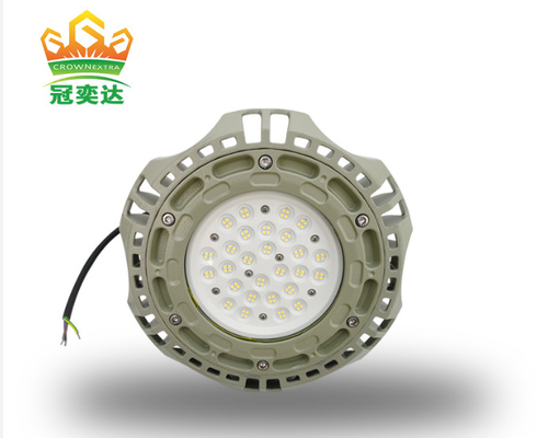 IP66 Rated Flange Mount Ex Db Eb IIC T6 Gb Lampu Teluk Buktinya Ledakan